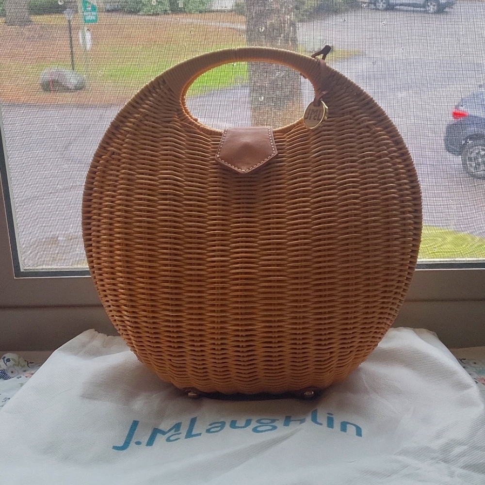 J. McLaughlin Victoria Wicker Tote